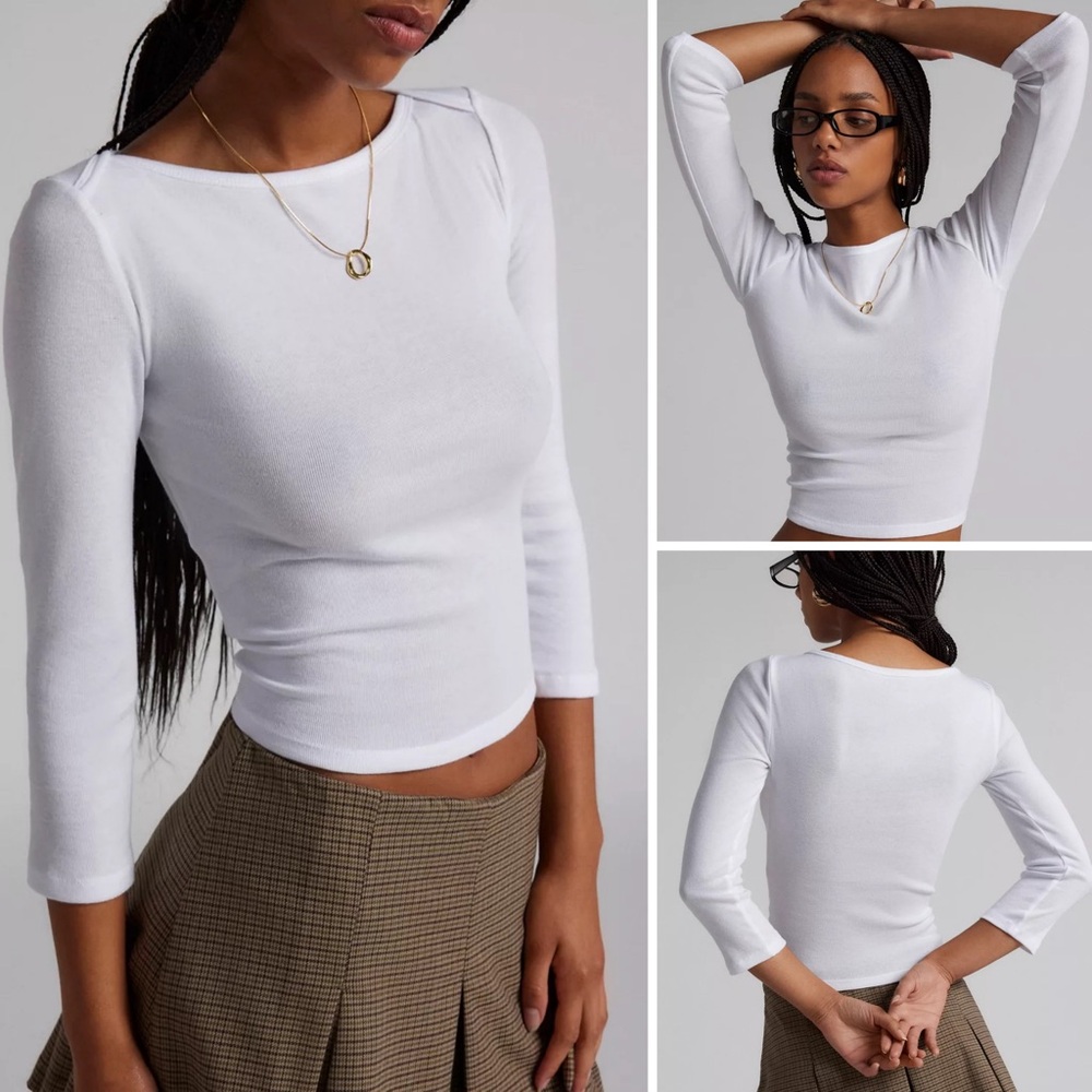NWOT! BDG Willow ¾ Sleeve Boatneck Tee 13-18”
